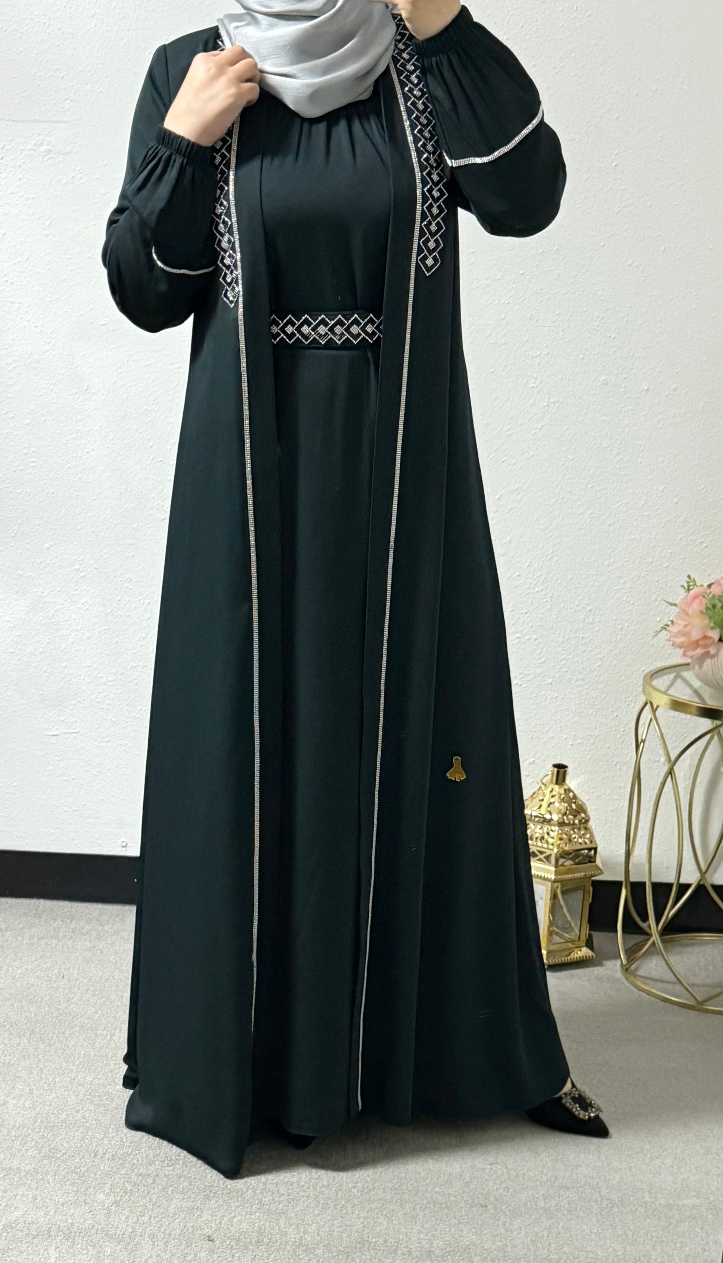 Colorful two-piece abaya