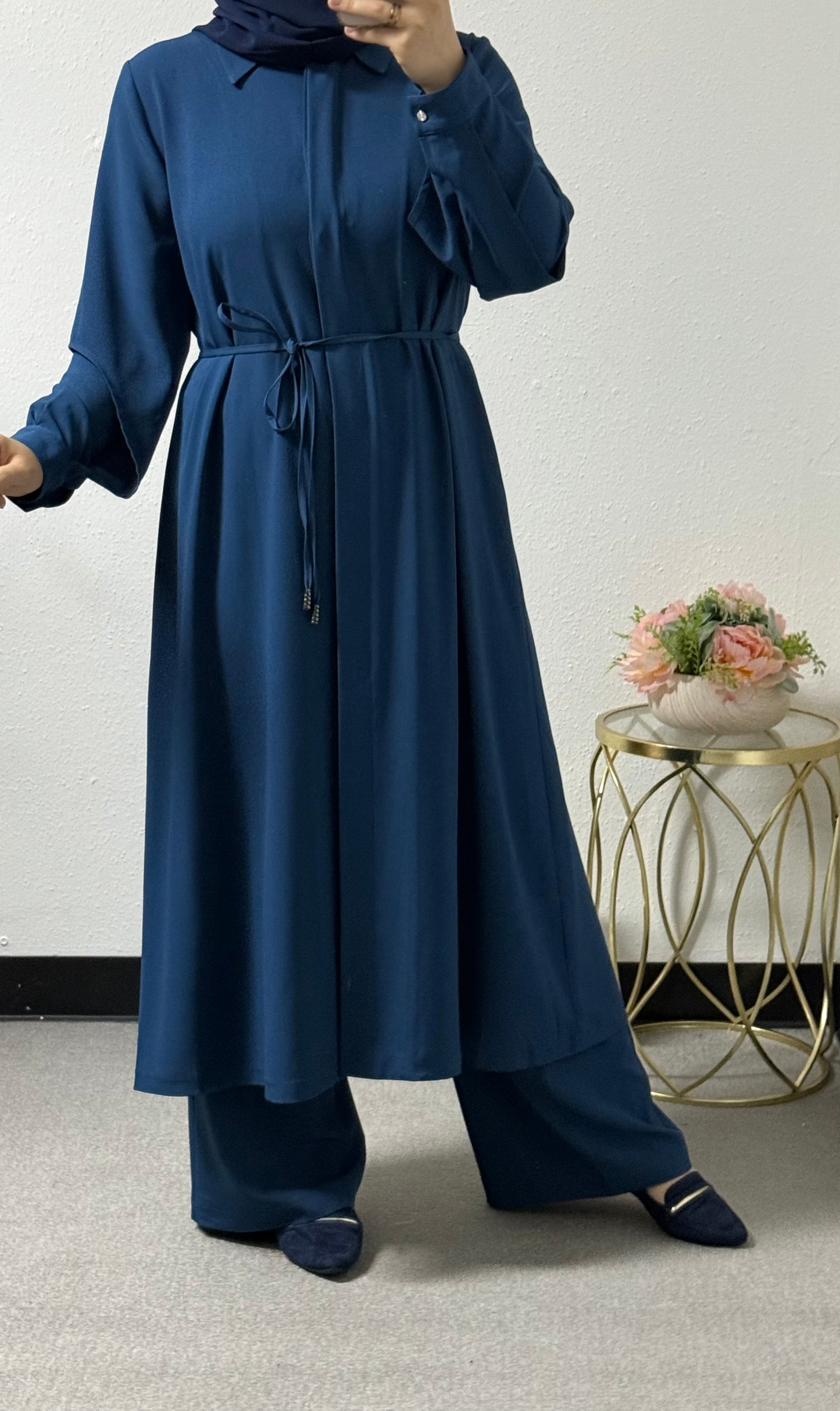 Two-piece simple long shirt set