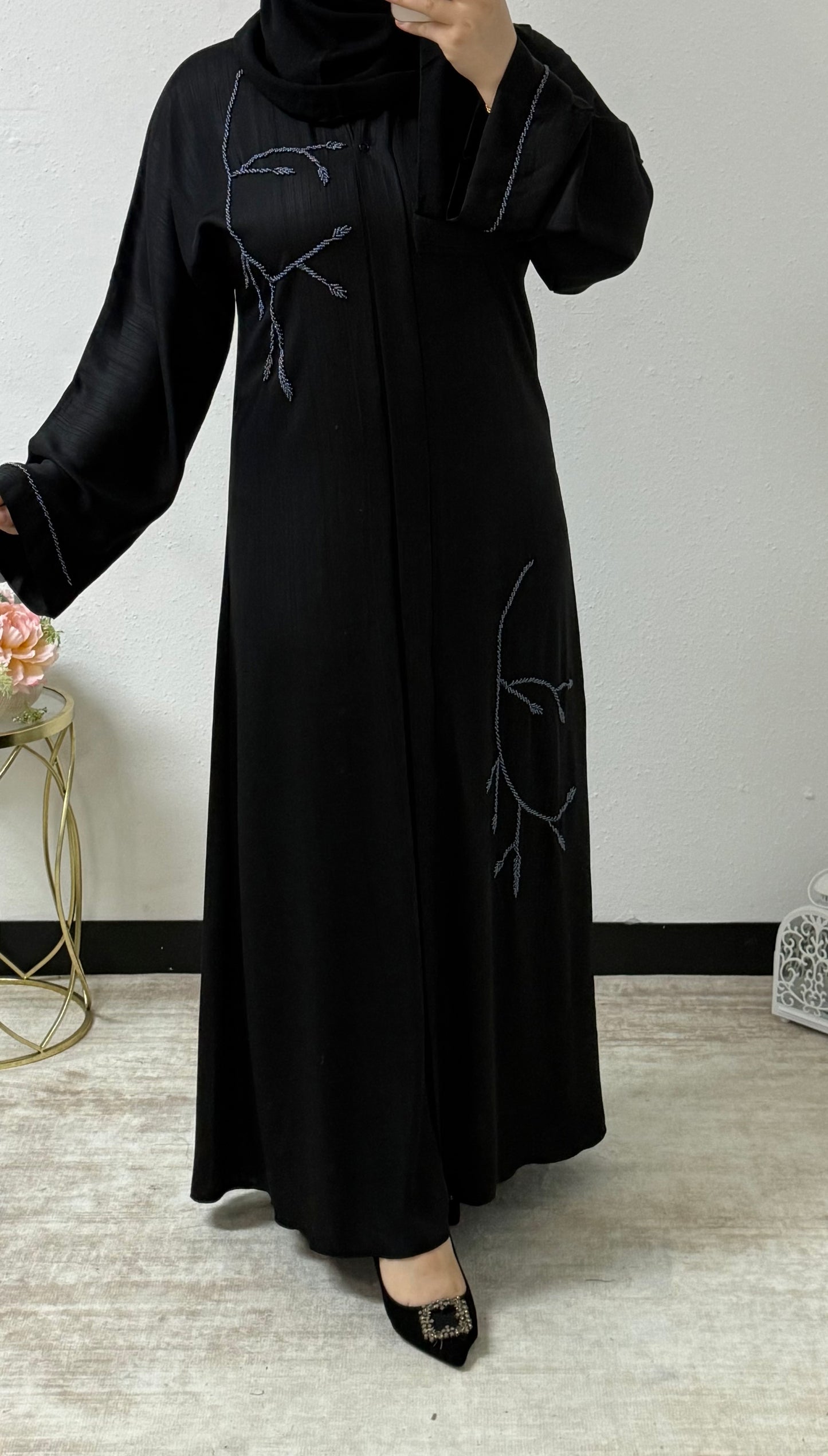 Delicate Beaded Abaya/Hijab