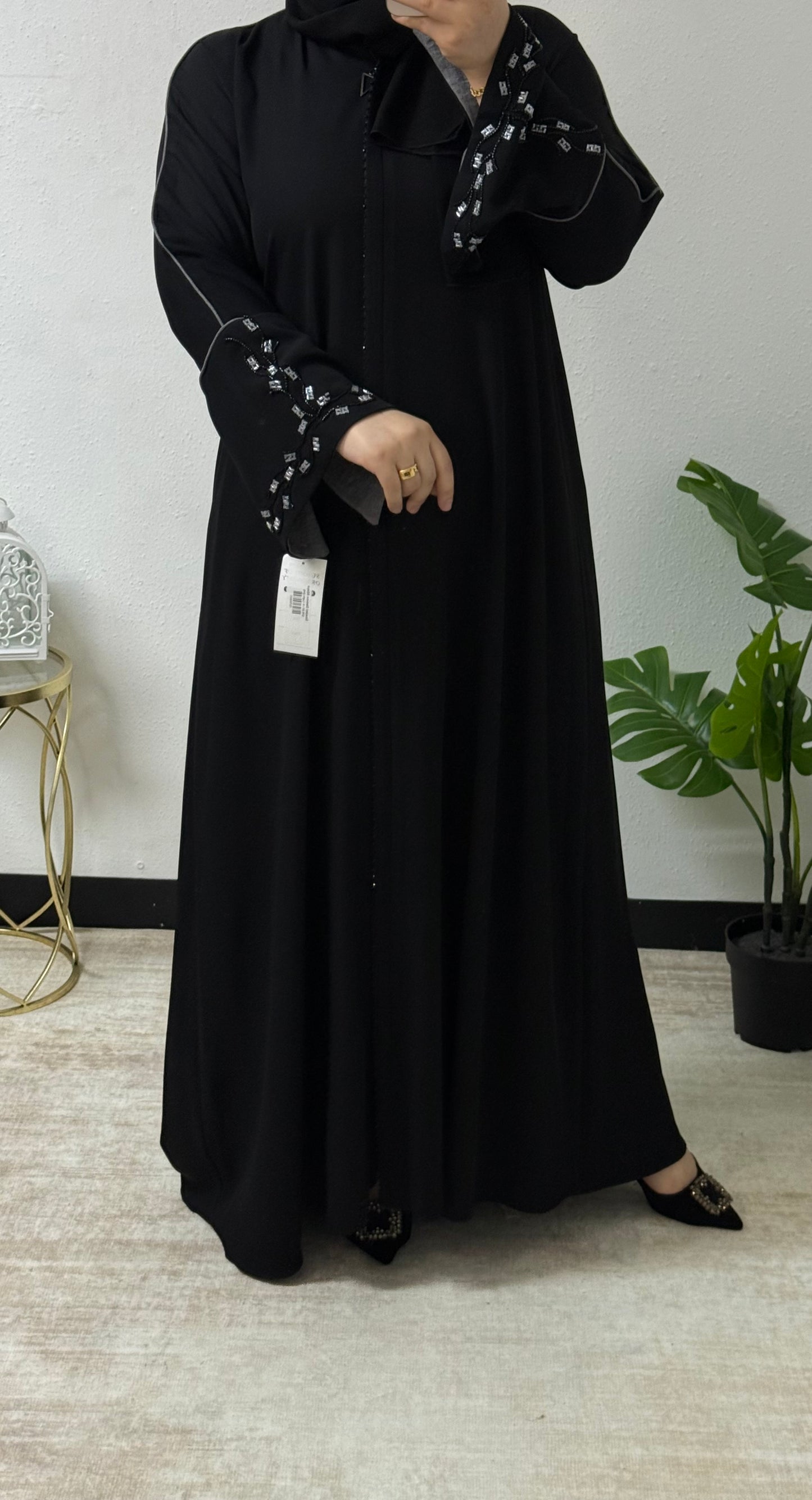 Beaded Sleeves Abaya