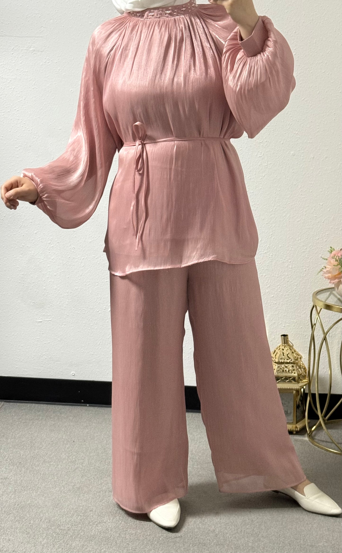 Eid Two-Piece Set with Blouse and Pants