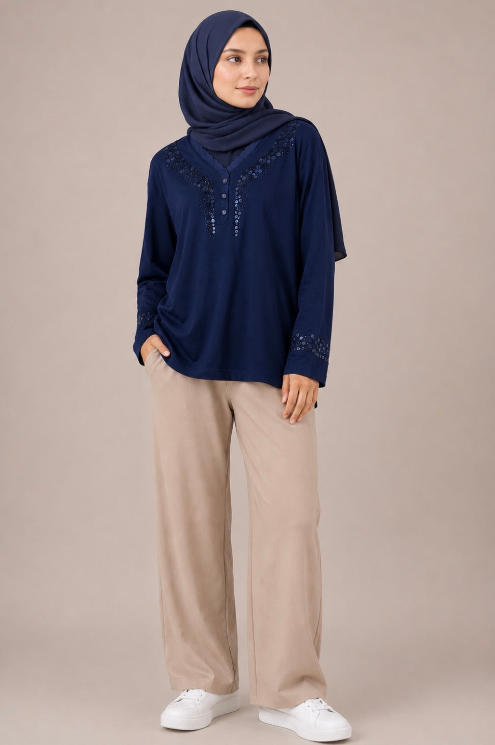Leaf Embroidered Shirt