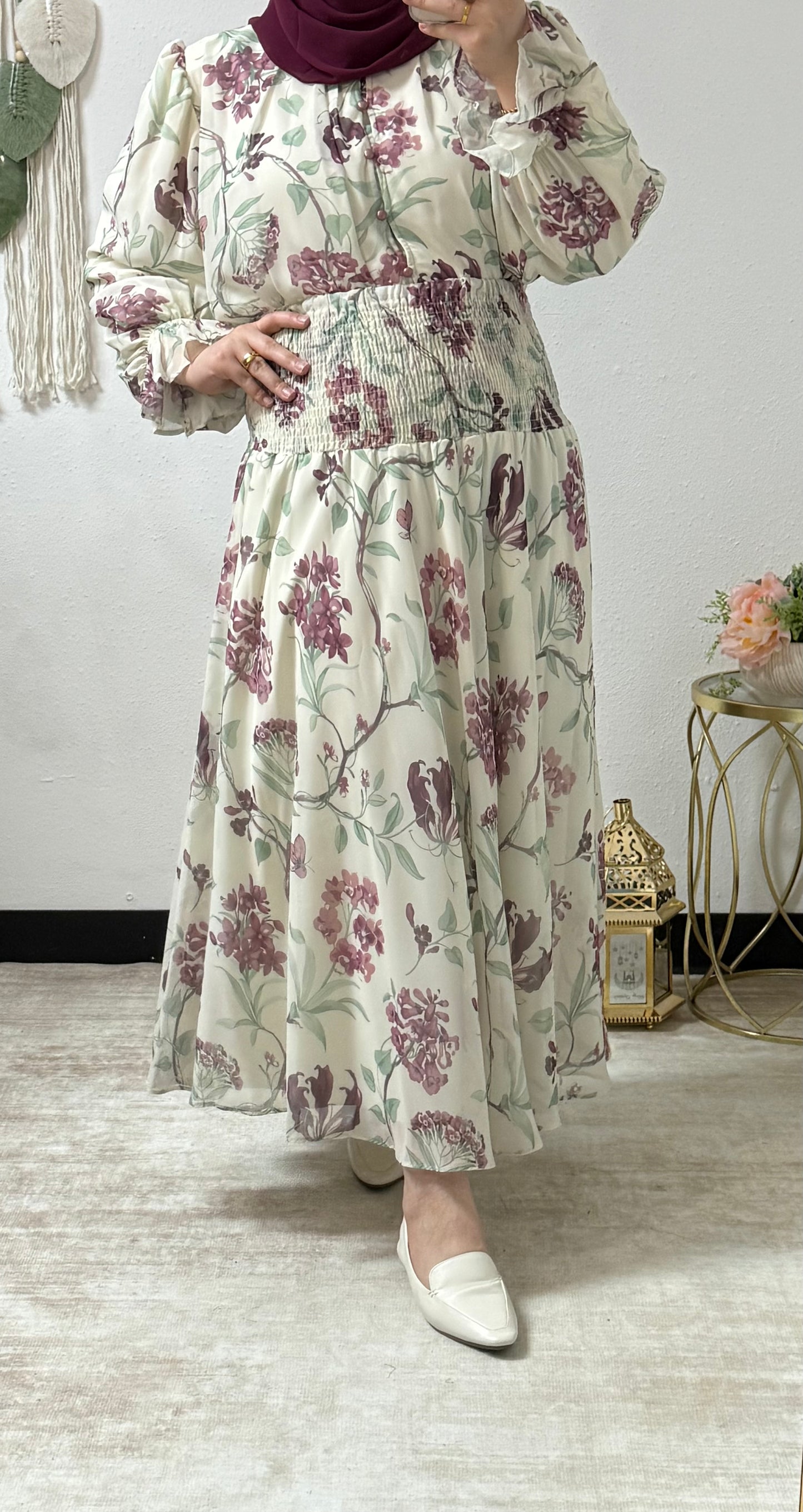 Chiffon Printed Skirt-Set
