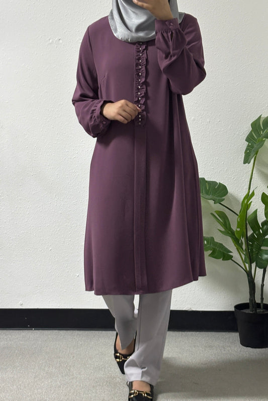 Front ruffles shirt