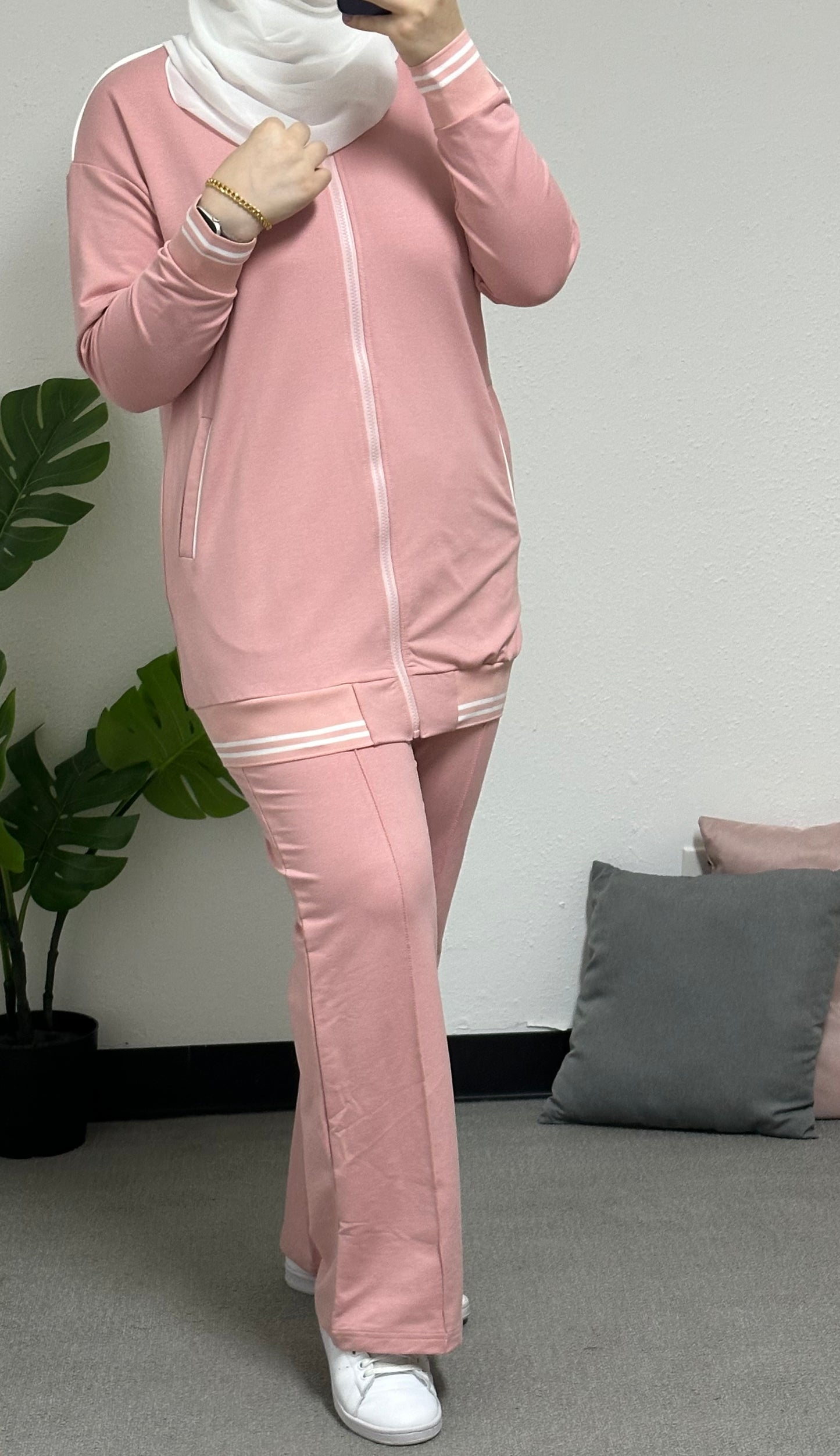 Two-piece cotton Tracksuit set