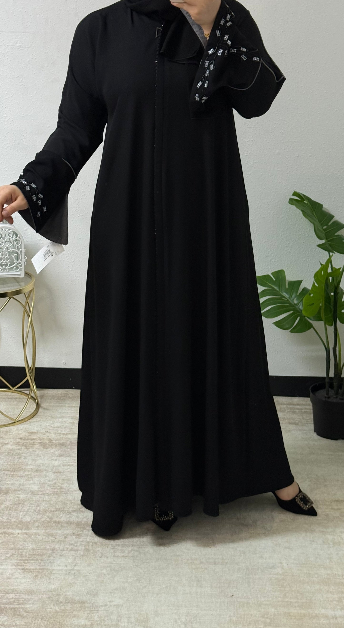Beaded Sleeves Abaya
