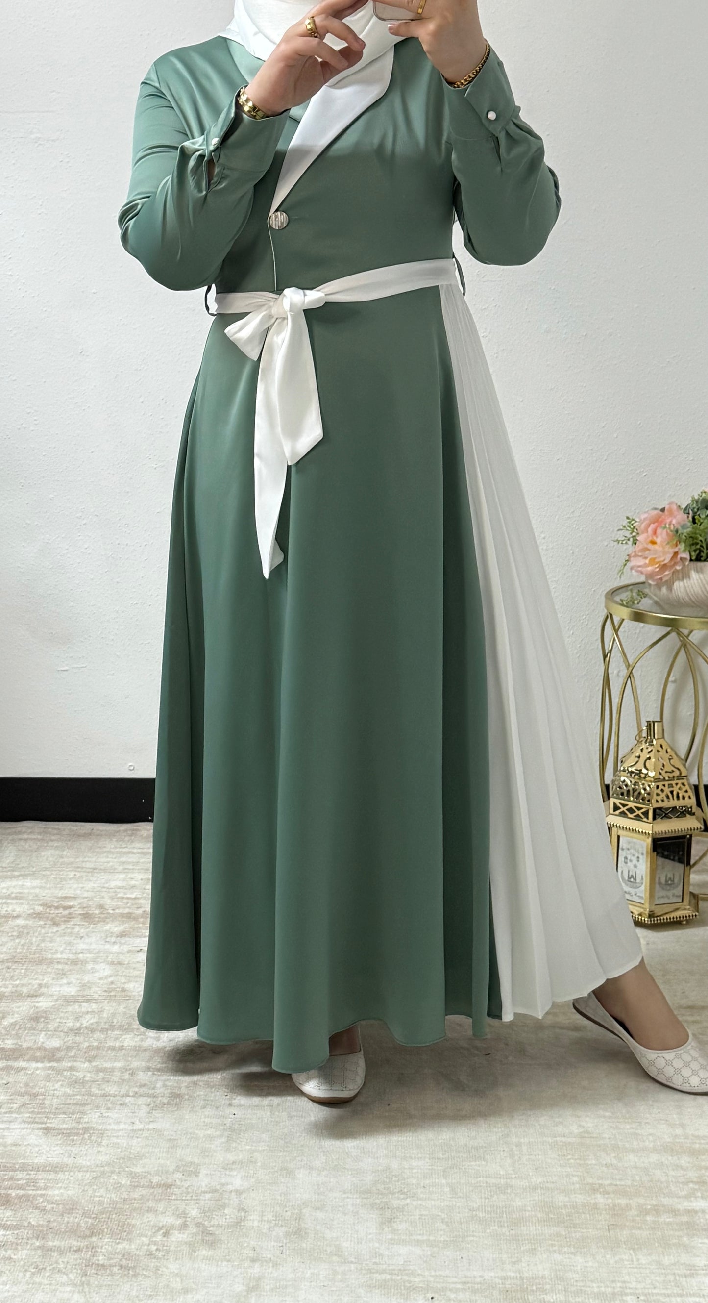 Pleated Collar Elegance Dress