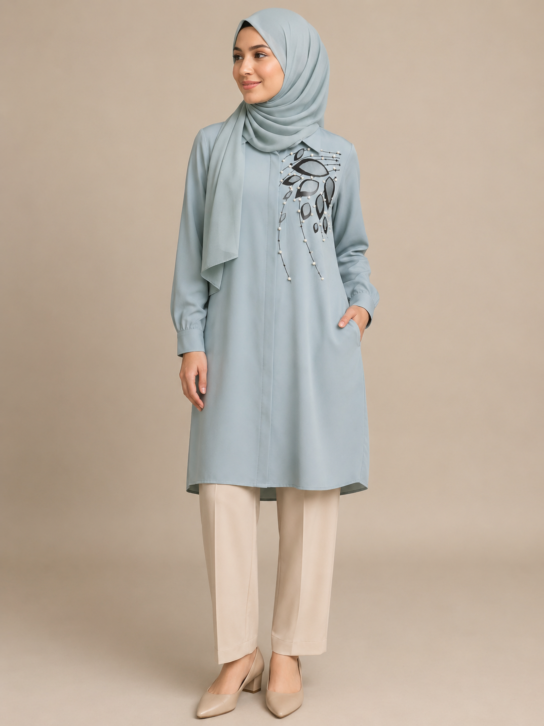 Leaf Print Plus Size Shirt
