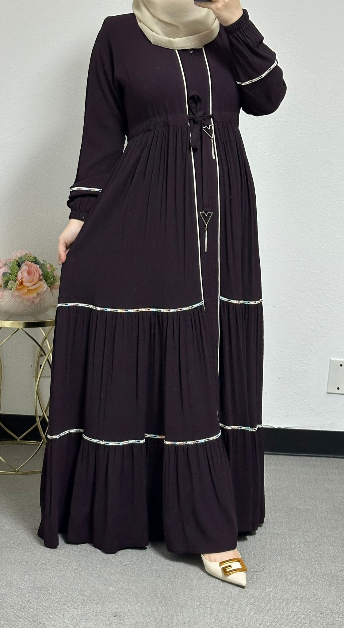 Colorful Flared Abaya