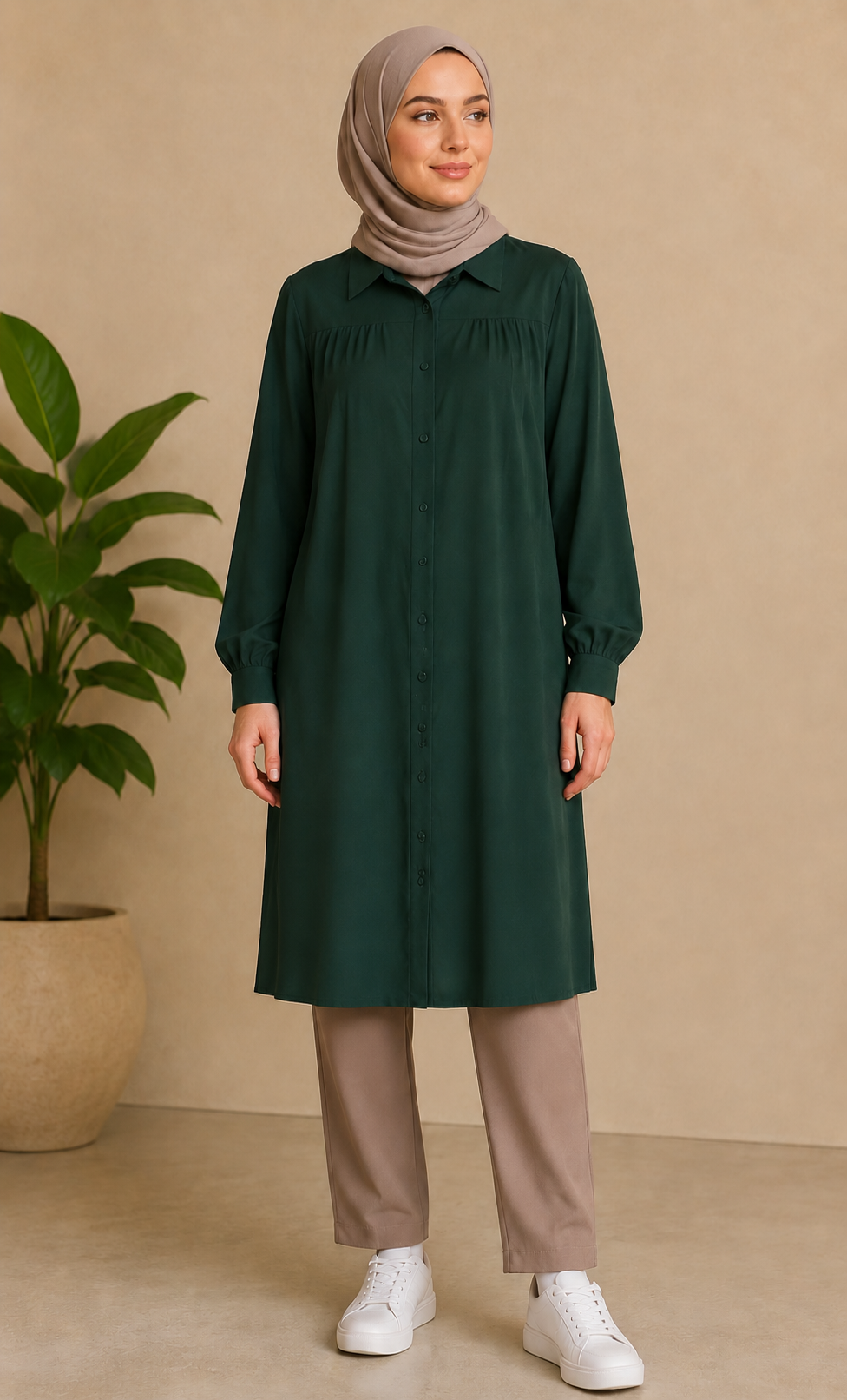 Plus Size Crinkle Shirt