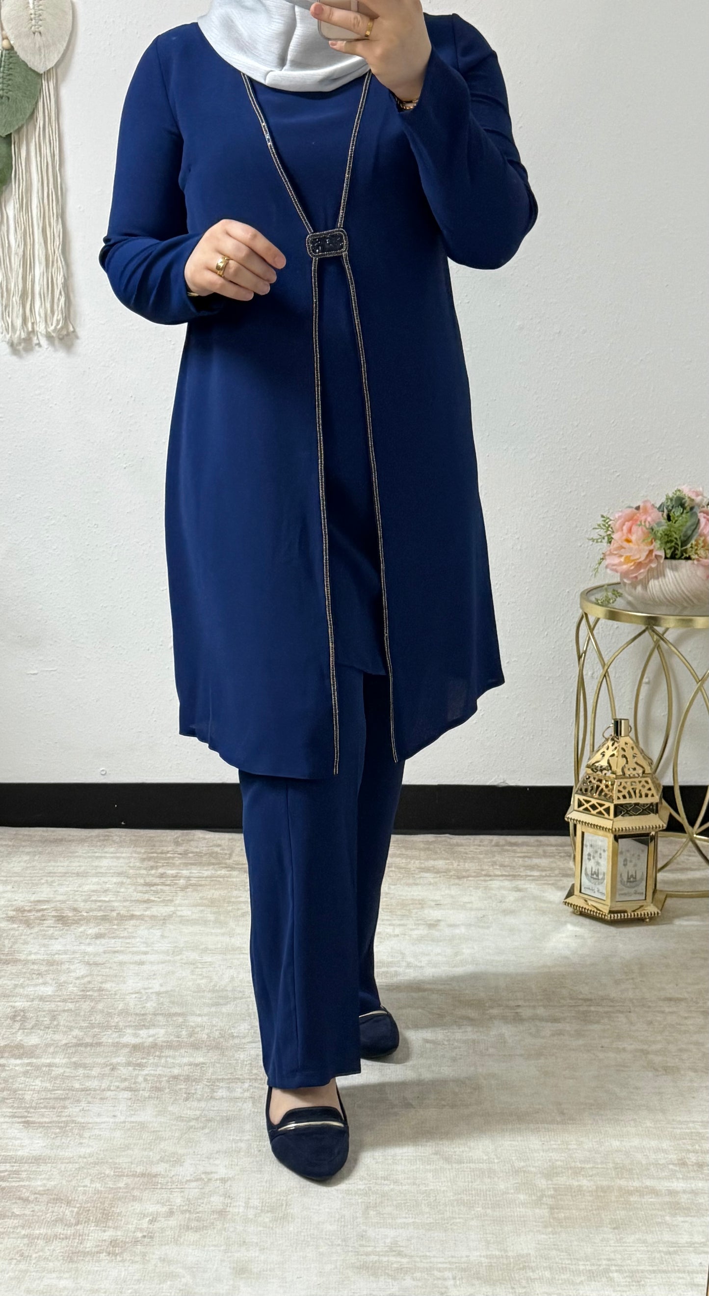 Two piece long shirt set