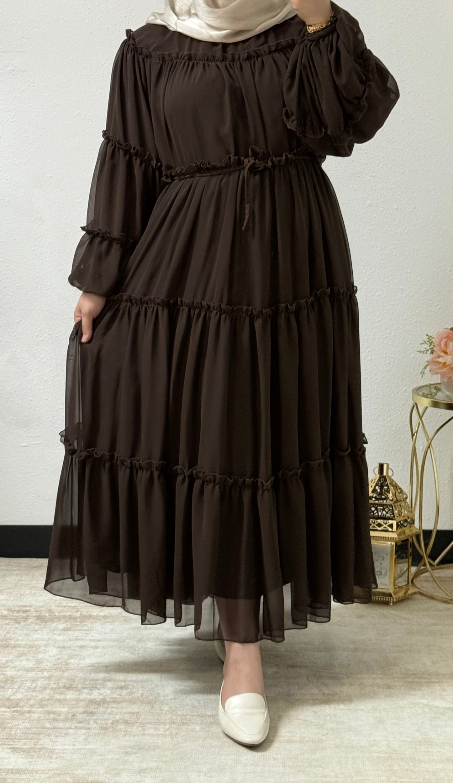 Layered Ruffle Detail Dress