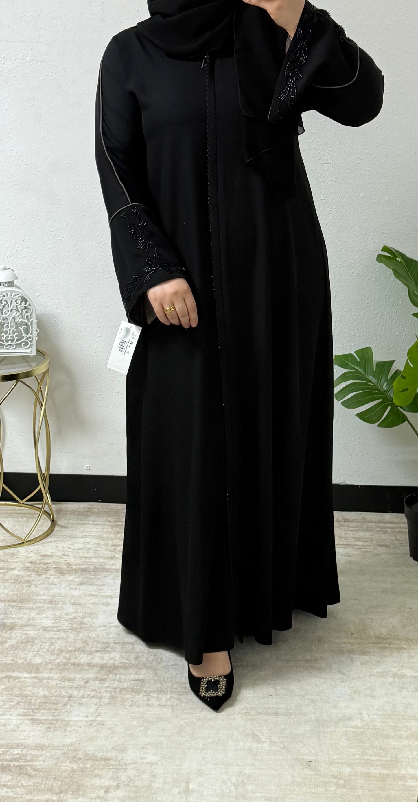 Beaded Sleeves Abaya