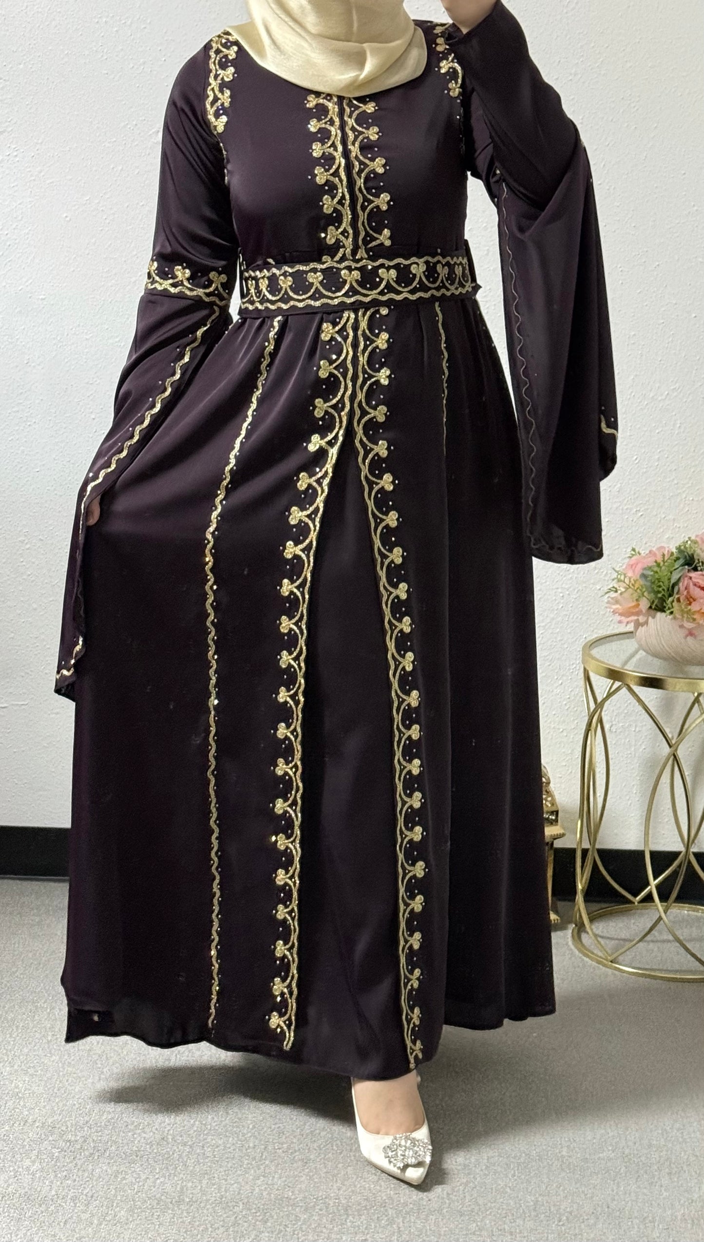 Embellished eid abaya