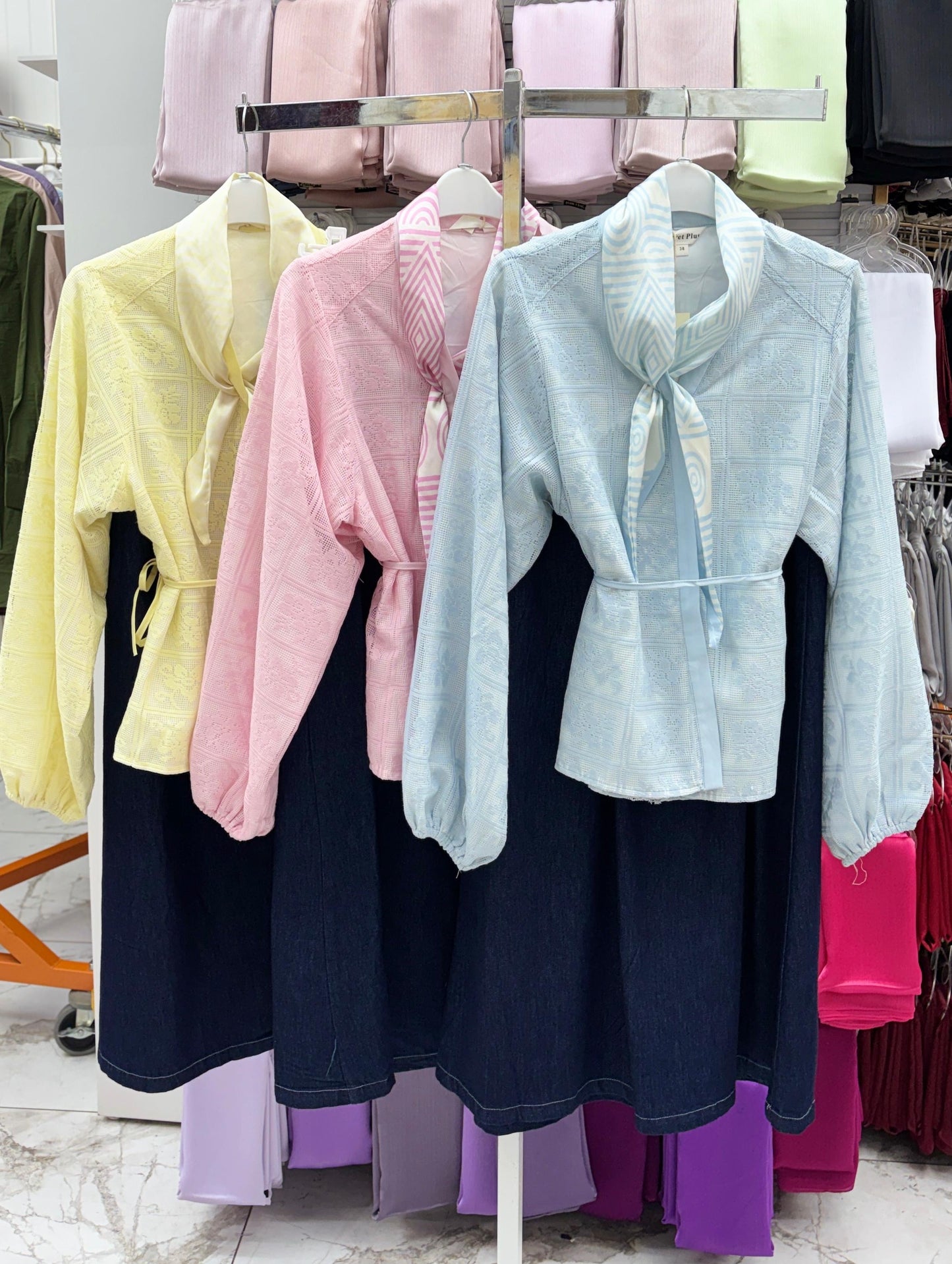 Floral Net Detail Skirt Set