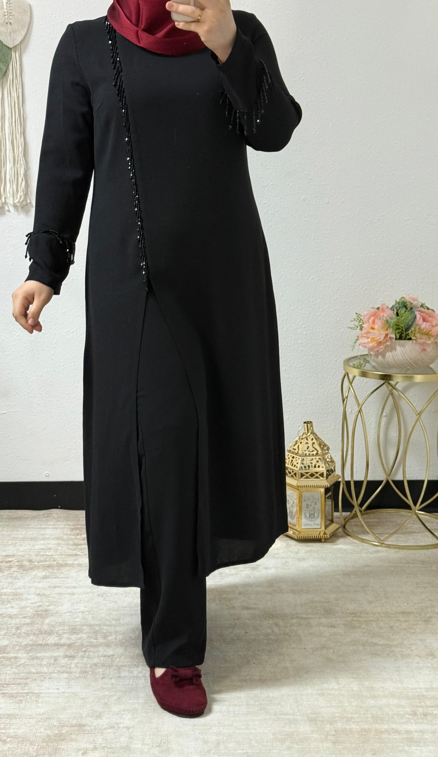 Plus-size beaded set