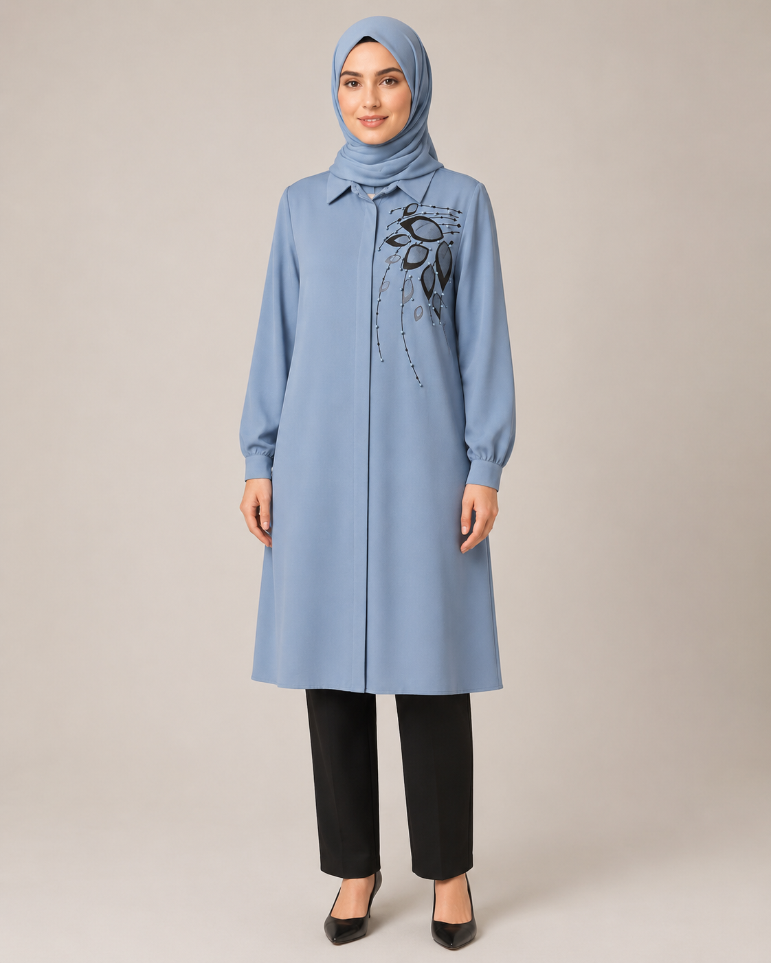 Leaf Print Plus Size Shirt