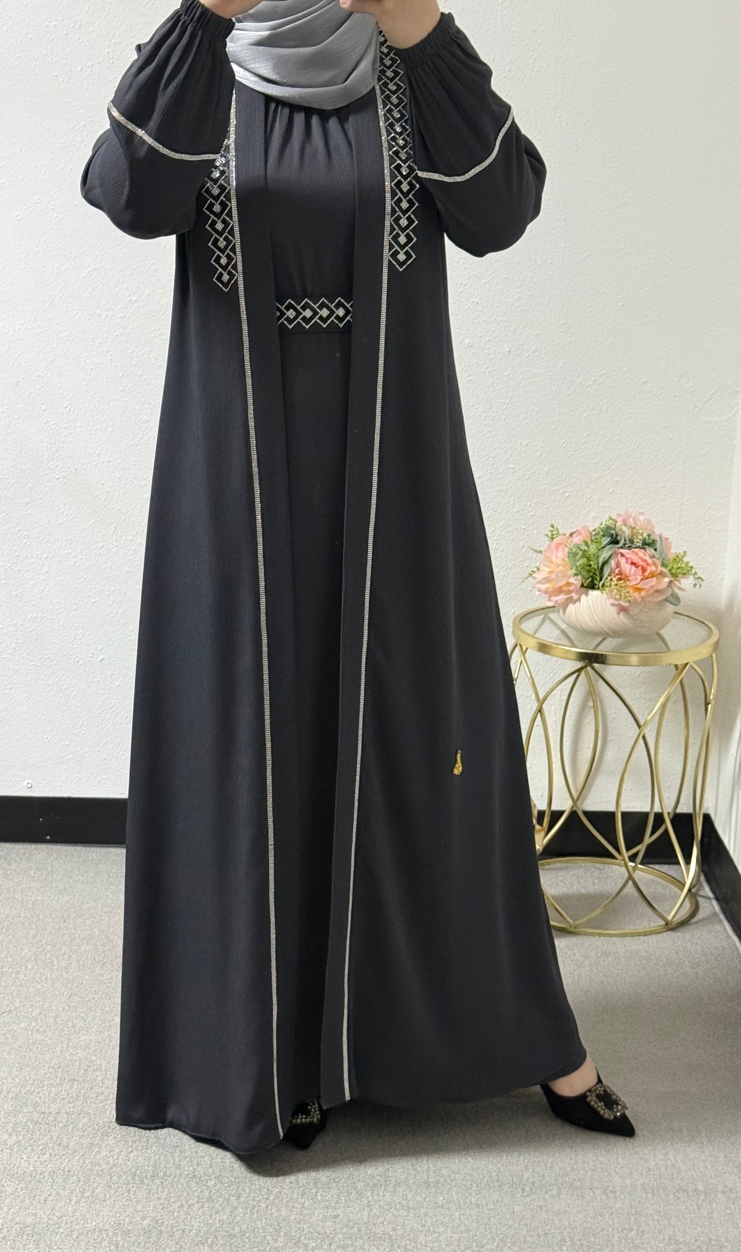 Colorful two-piece abaya