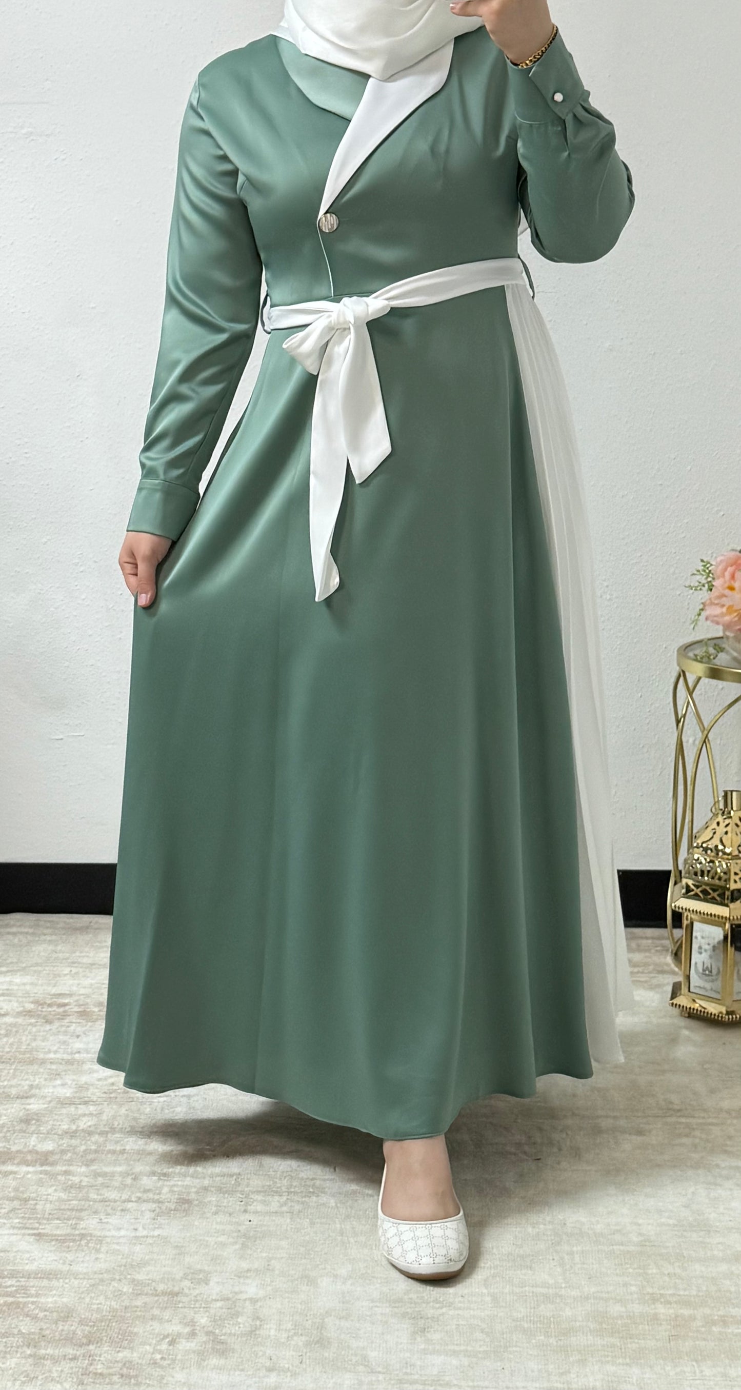 Pleated Collar Elegance Dress