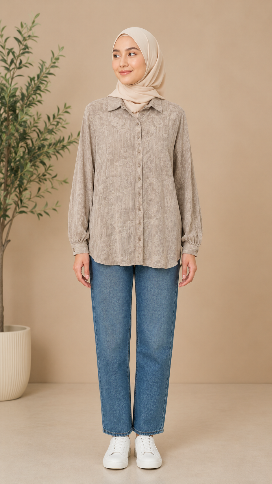 Cotton Engraving Shirt