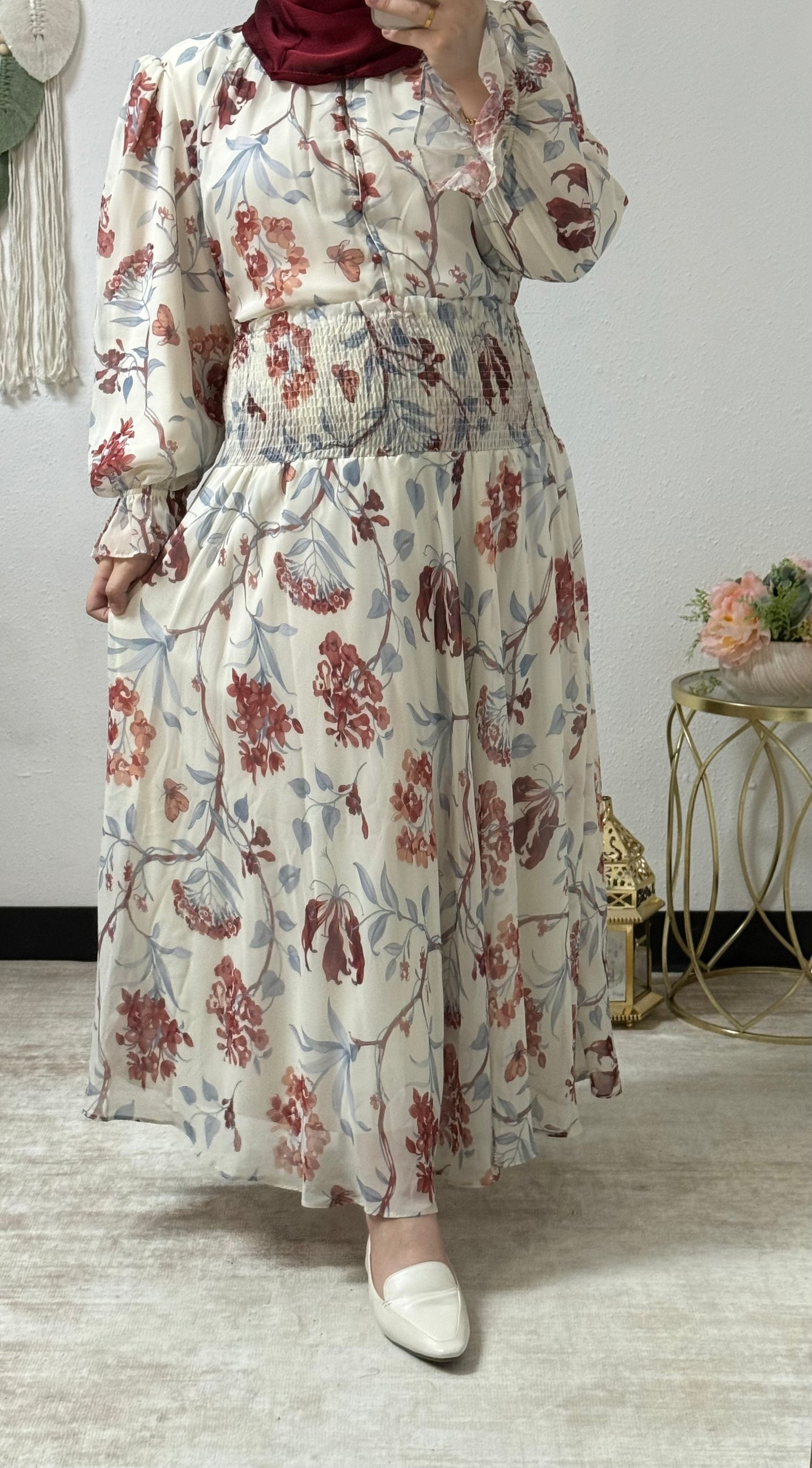 Chiffon Printed Skirt-Set