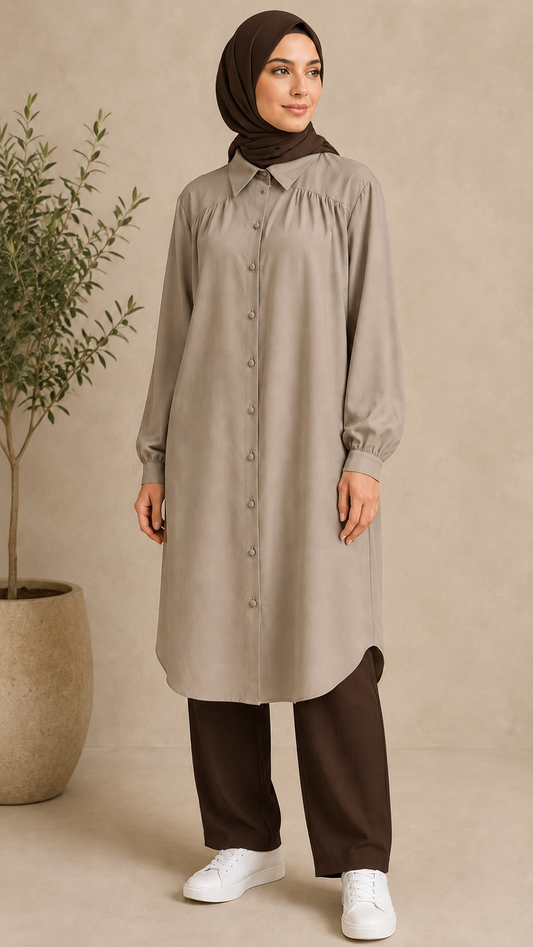 Plus Size Crinkle Shirt