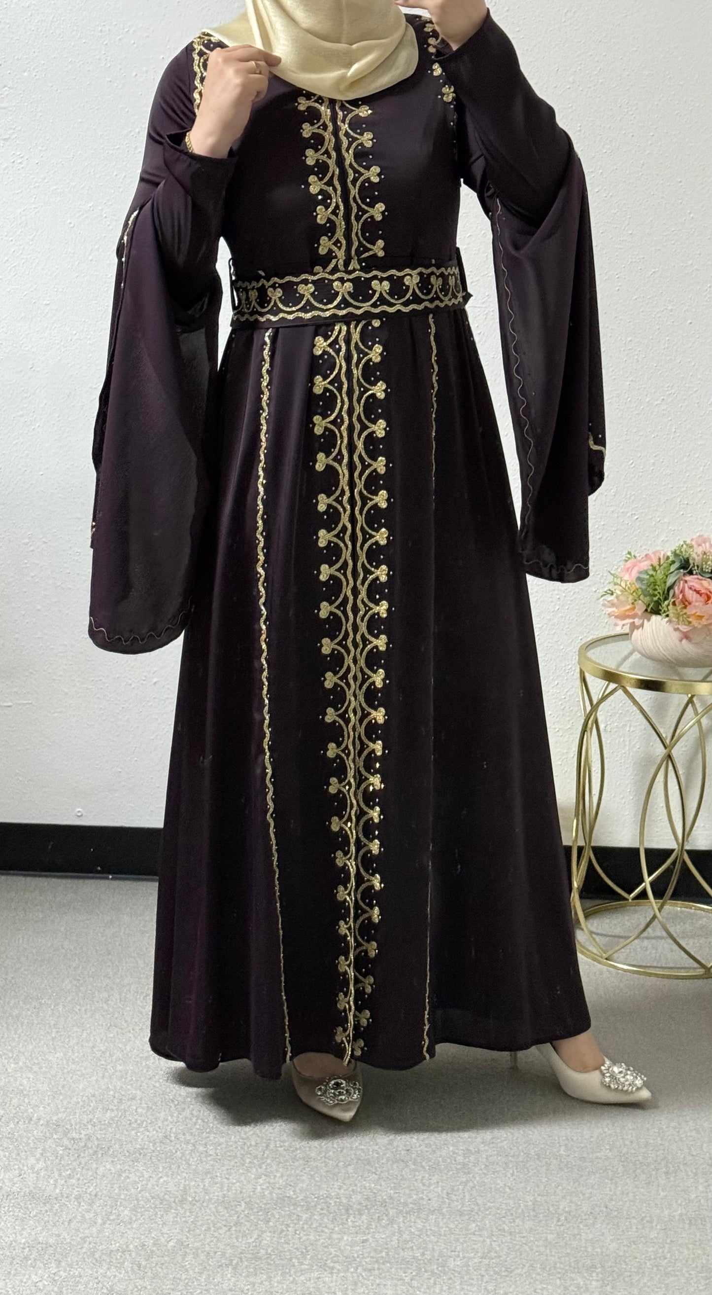 Embellished eid abaya