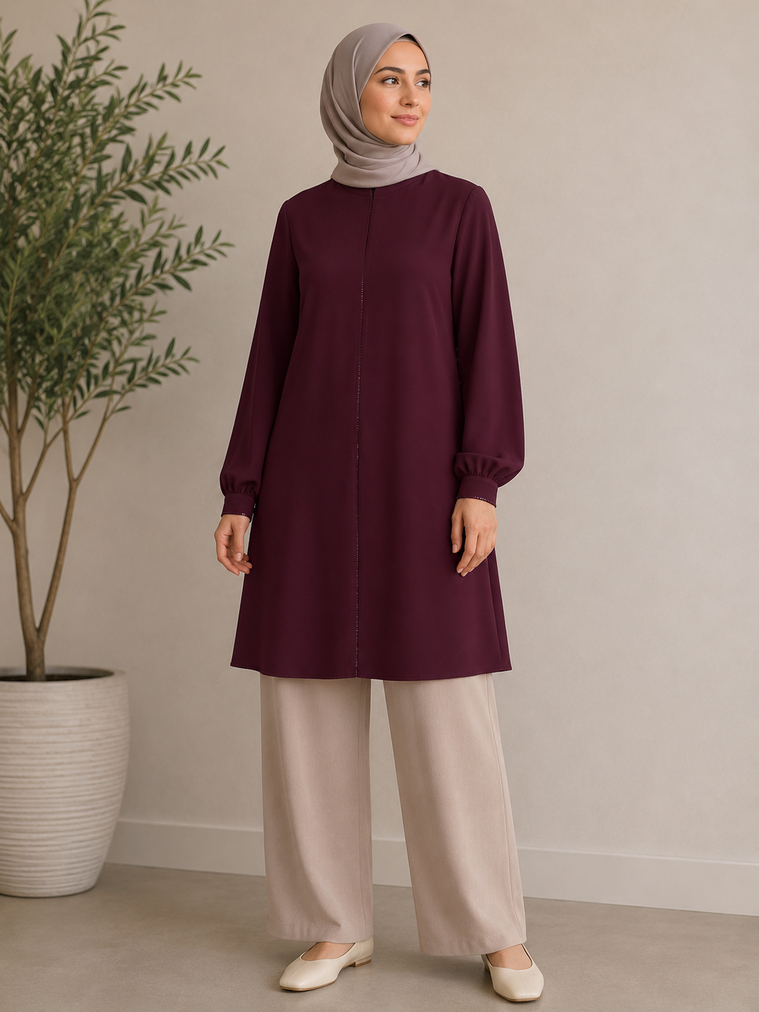 Petite Studs Tunic Top