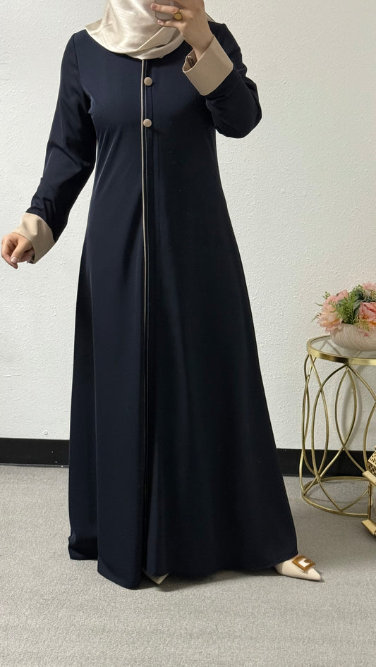 Three button abaya