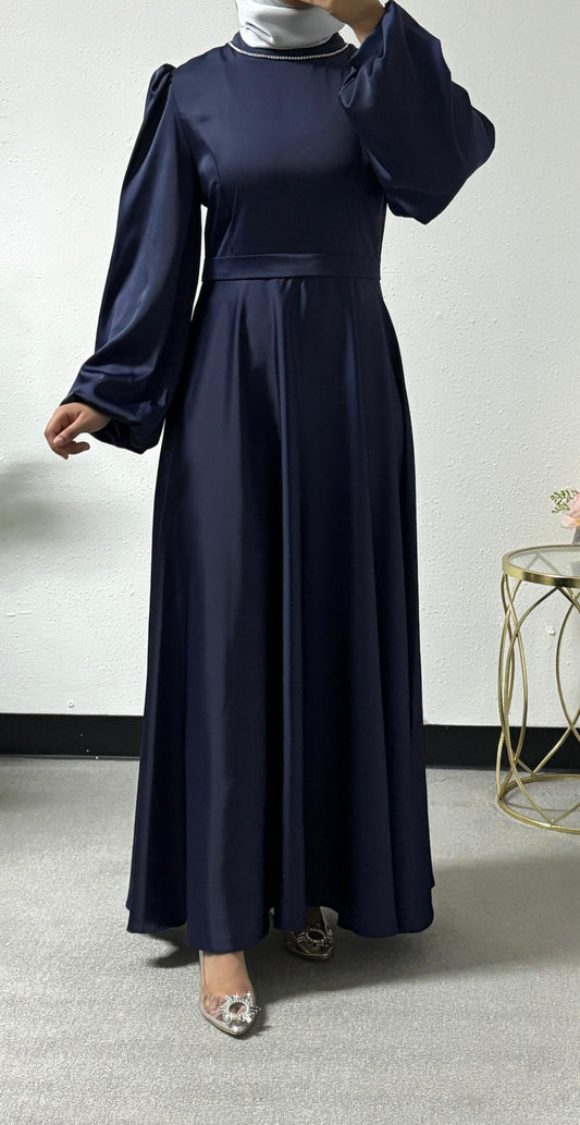 Elegant puff sleeves dress