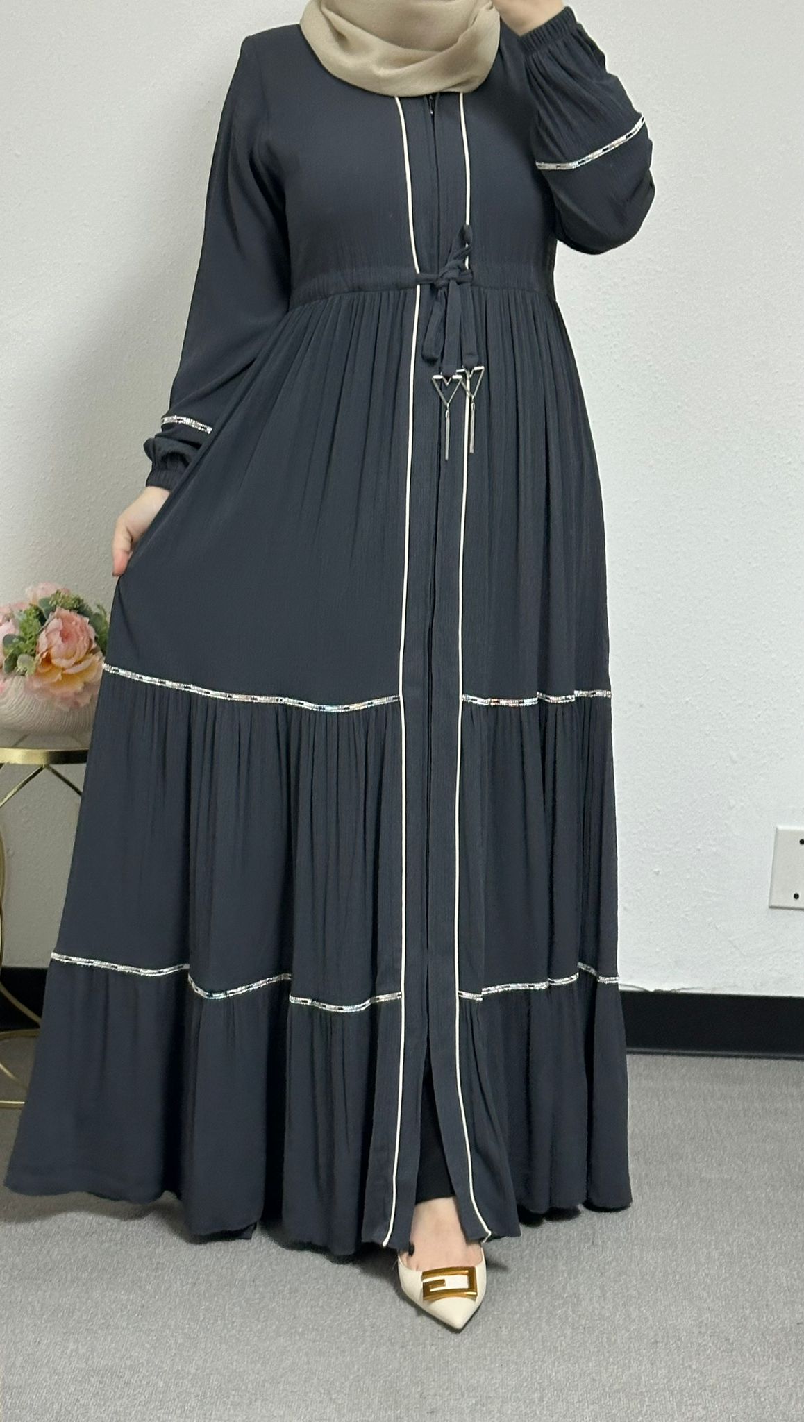 Colorful Flared Abaya