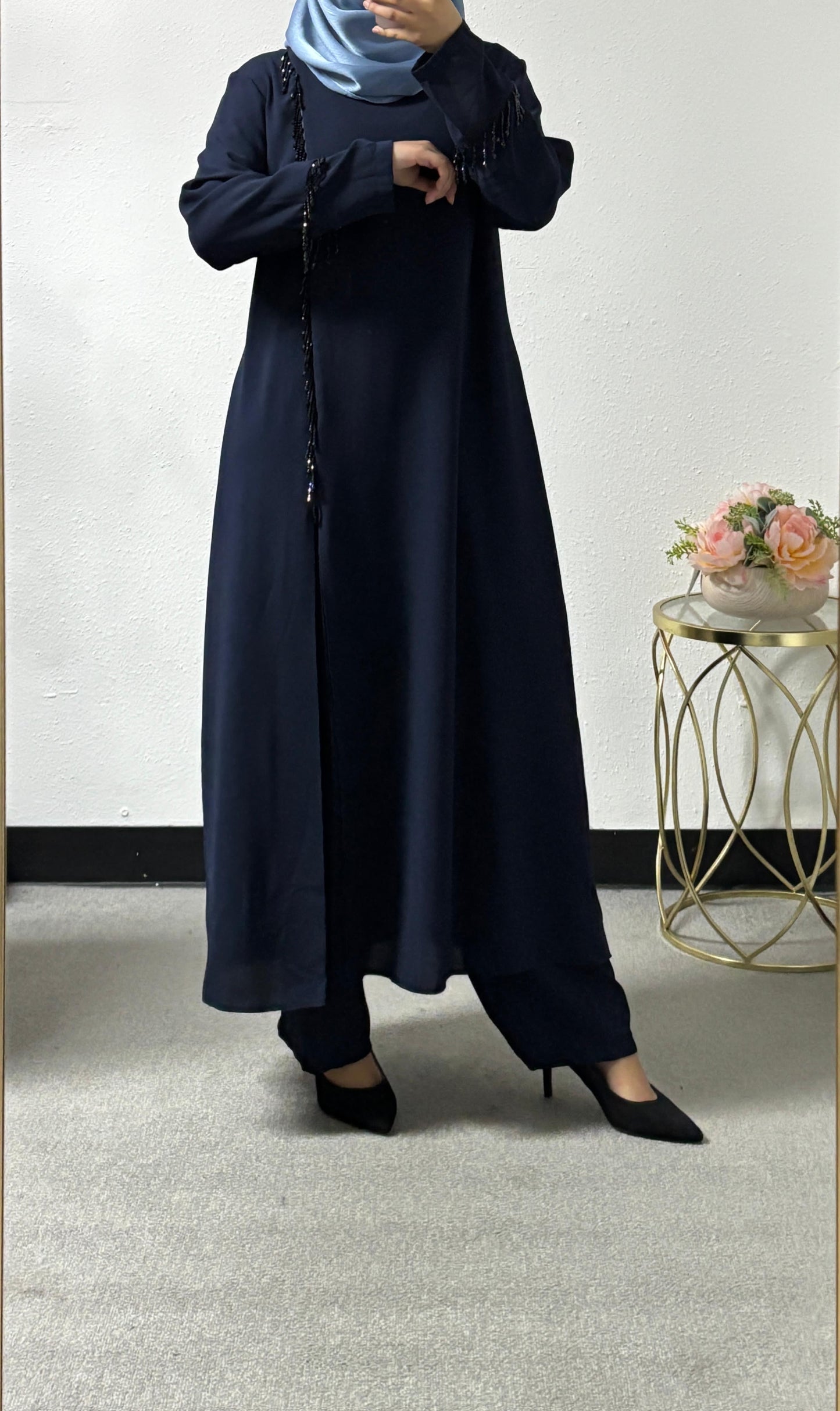 Plus-size beaded set