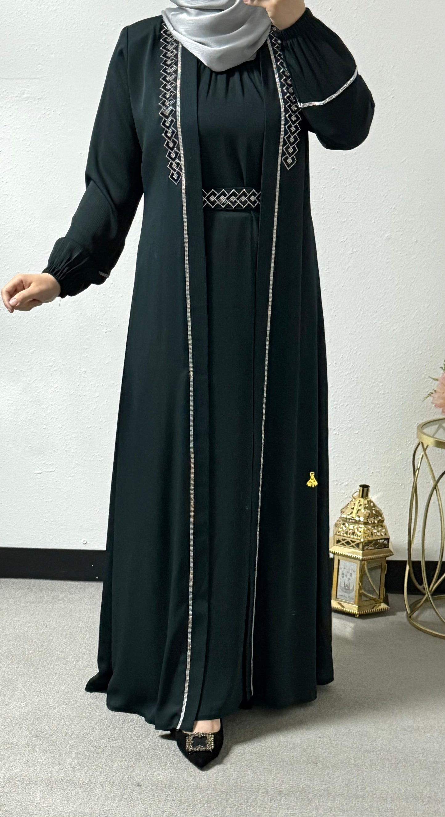 Colorful two-piece abaya