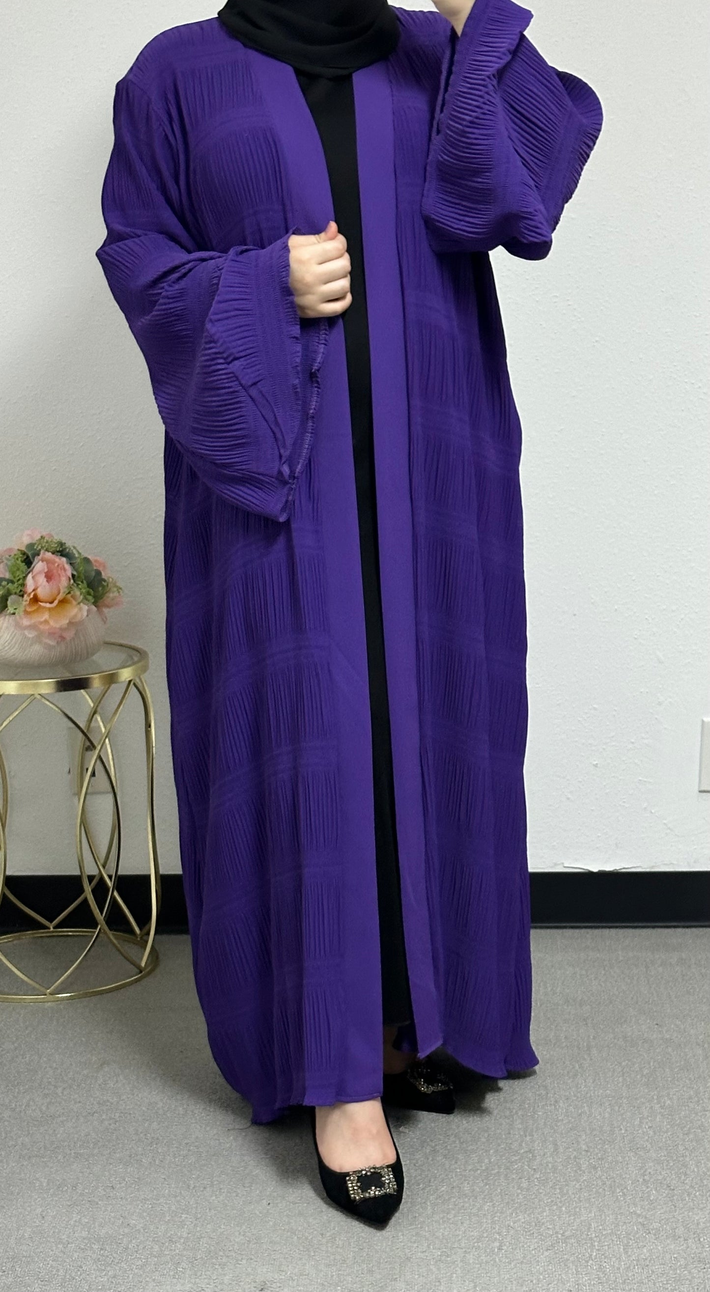 Open lycra abaya