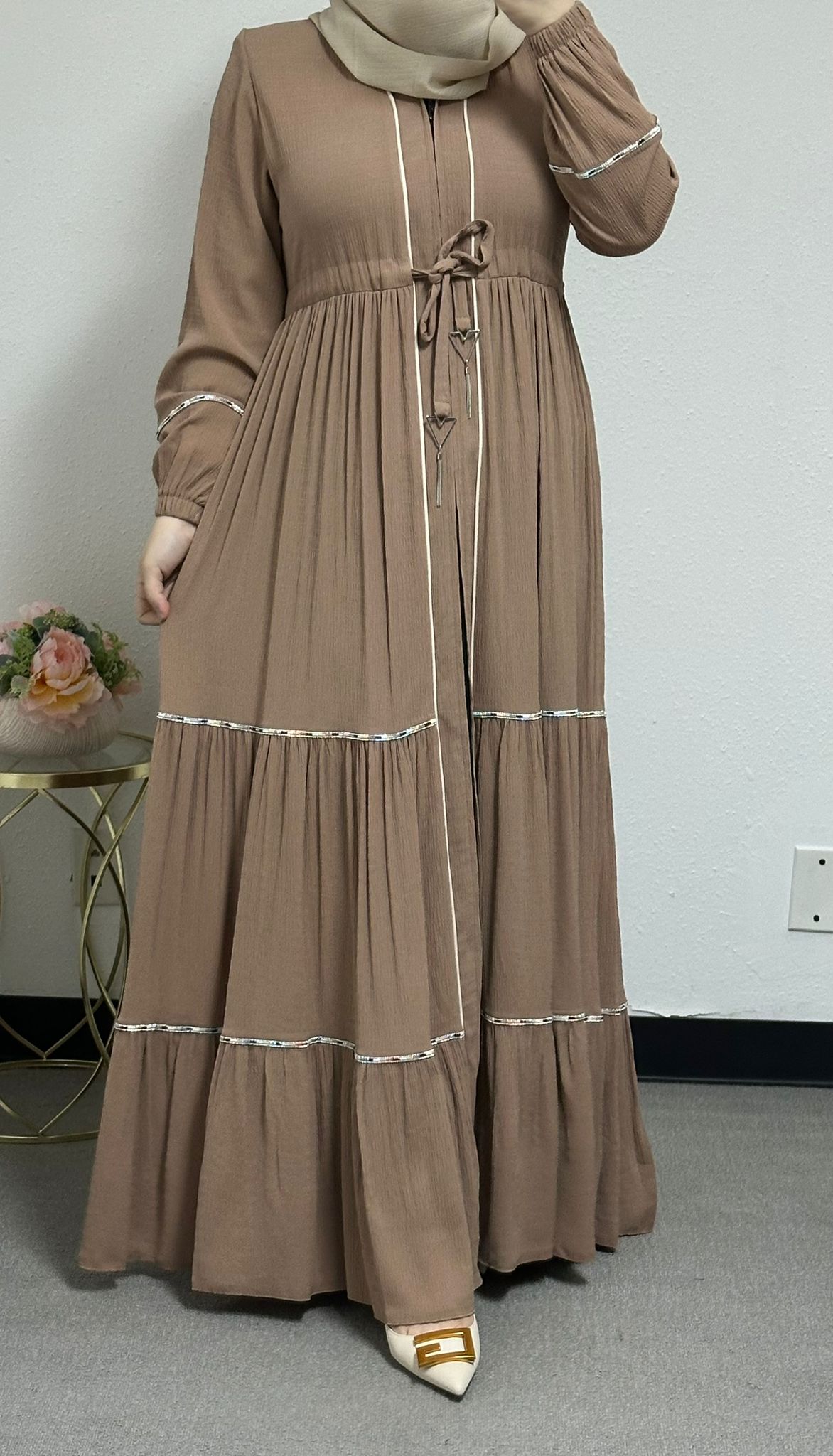 Colorful Flared Abaya