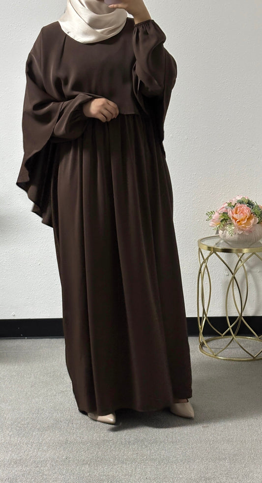 Butterfly style cape dress