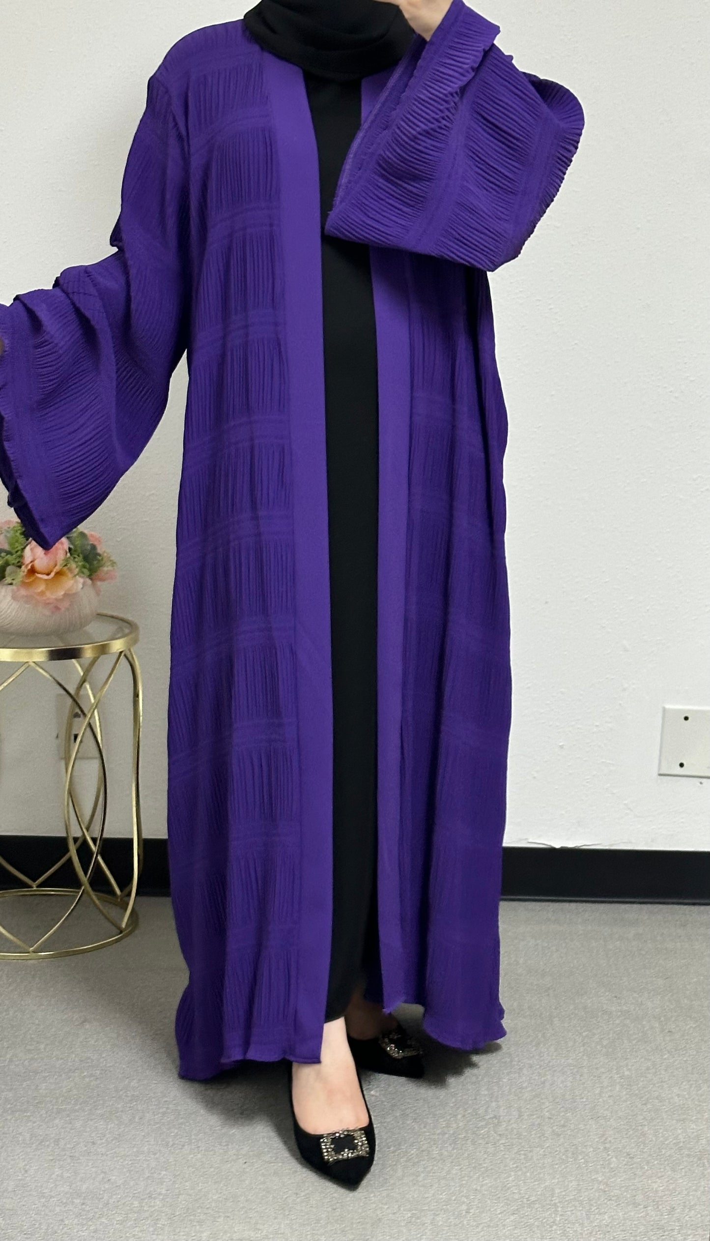 Open lycra abaya