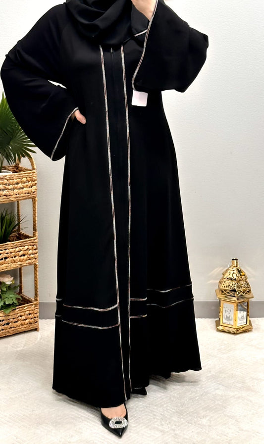 plain abaya with scarf