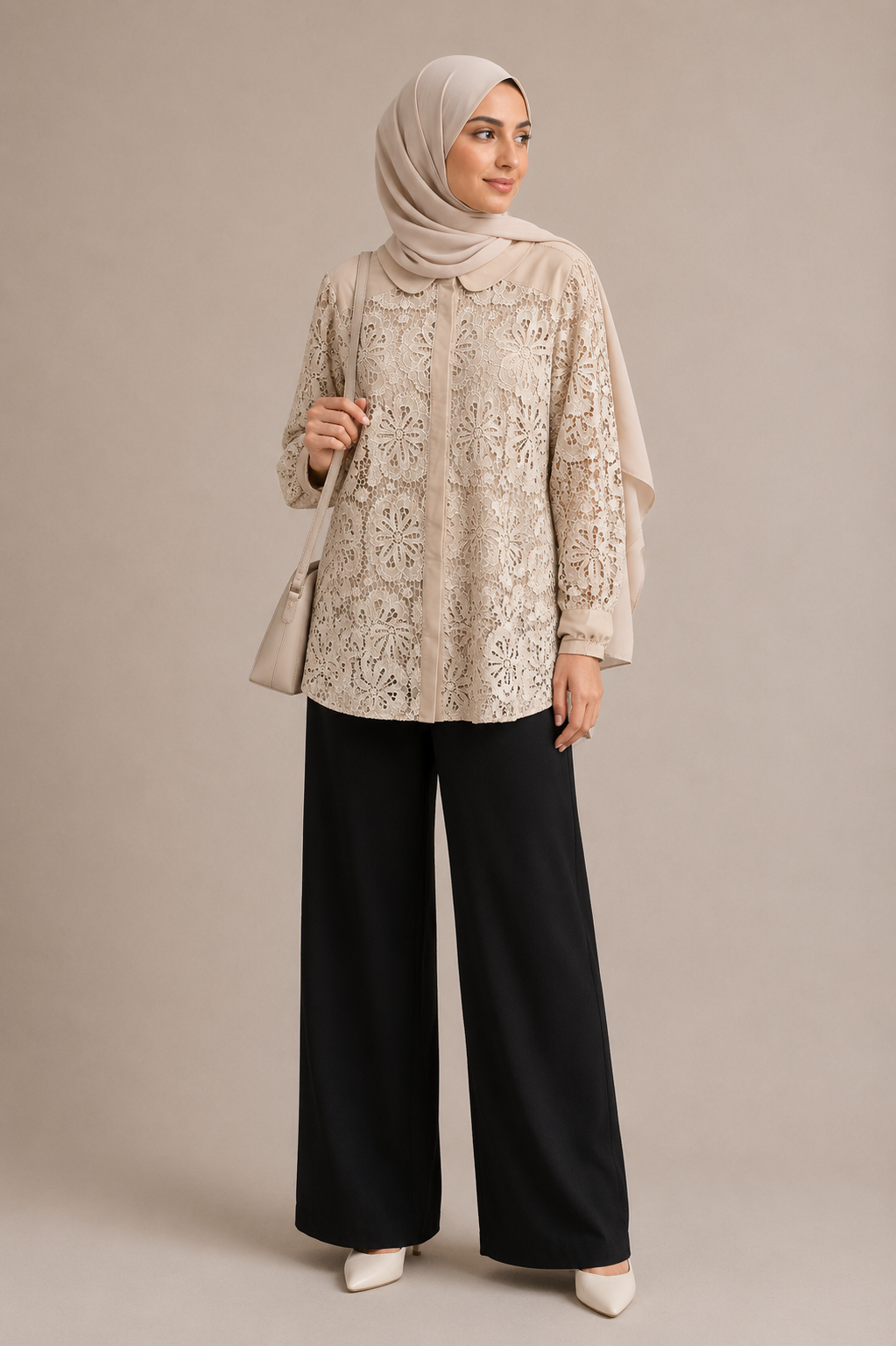 Front Floral Lace Shirt