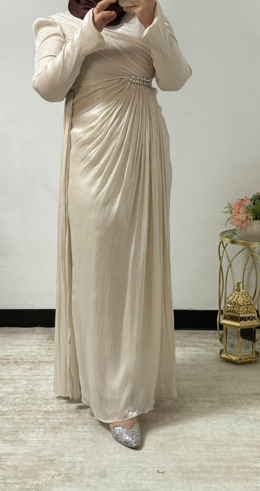 Side Embellished Drape Dress