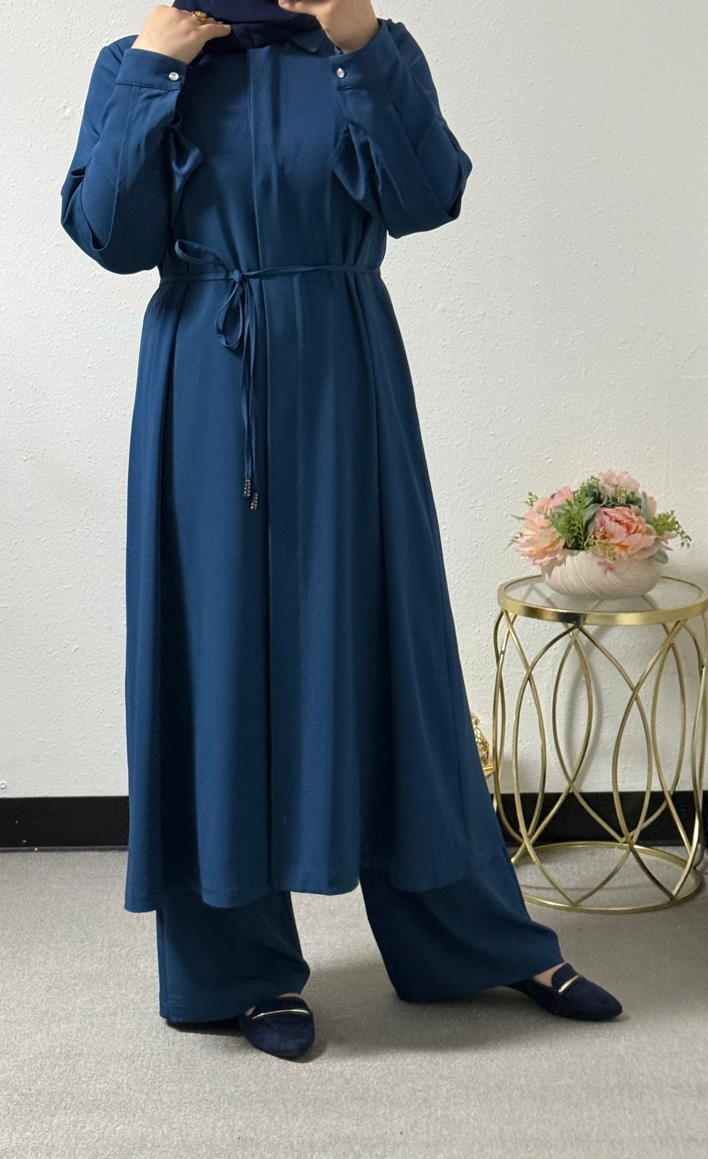 Two-piece simple long shirt set