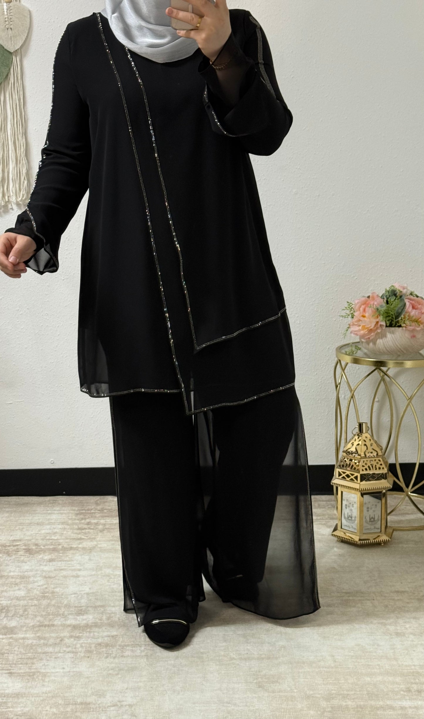 Layered chiffon set