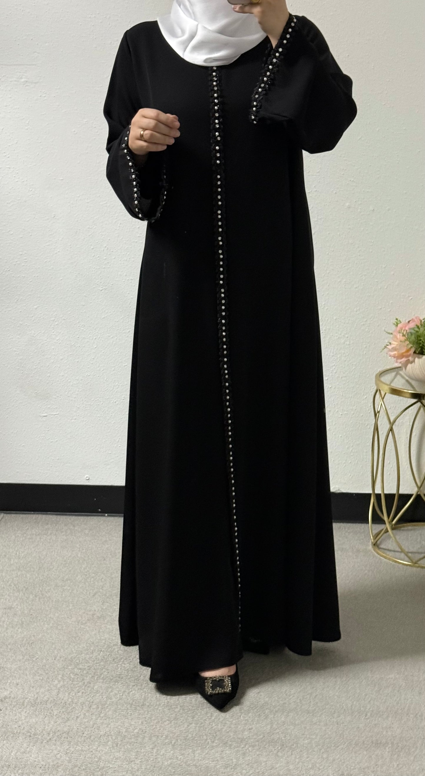 Elegant lace abaya