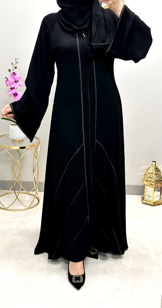 plain abaya with scarf