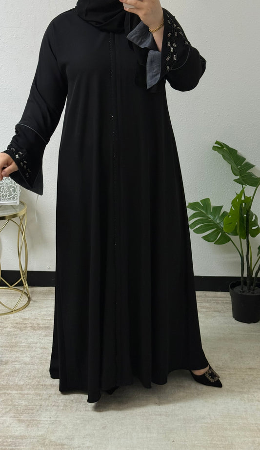 Beaded Sleeves Abaya