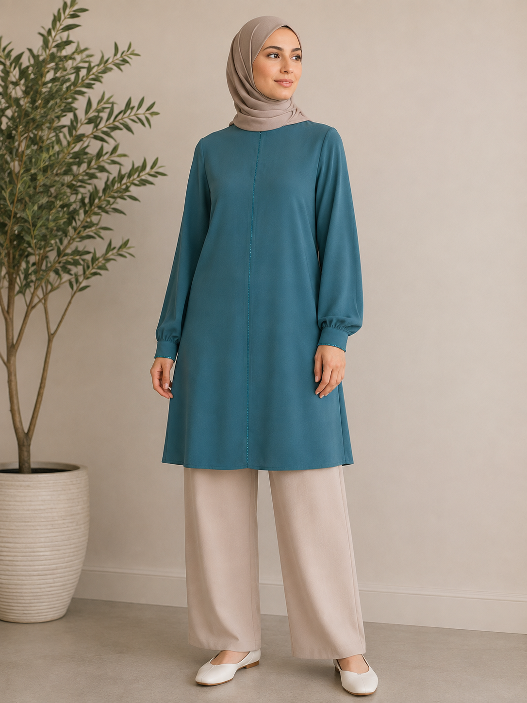 Petite Studs Tunic Top