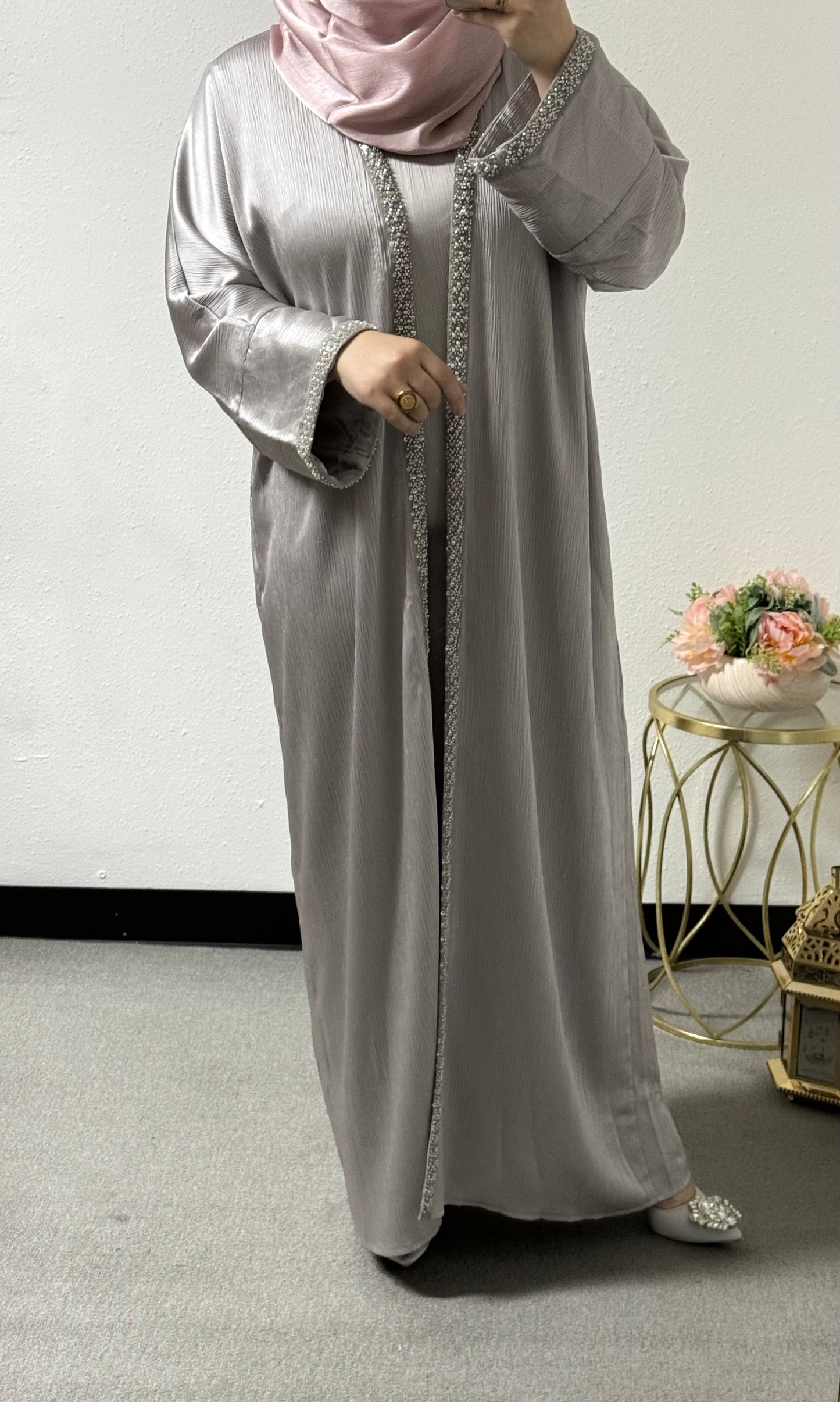 Two piece colored abaya