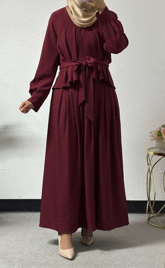 Two piece pleated skirt set