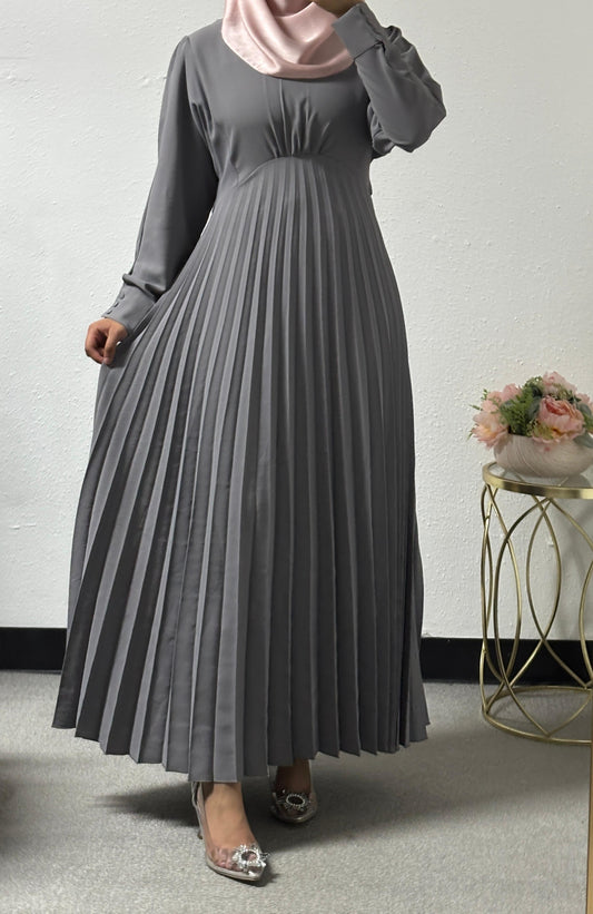 Classic front pleated dress