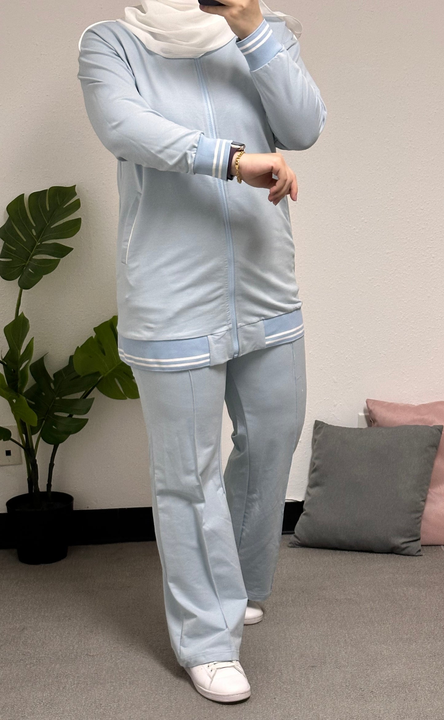 Two-piece cotton Tracksuit set